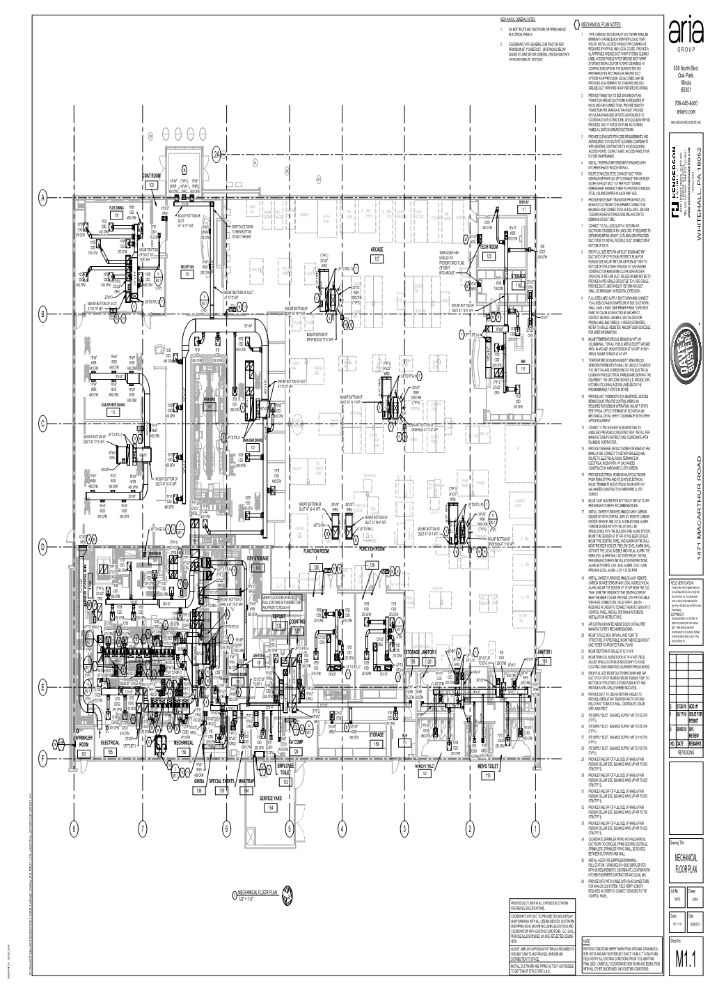 MECHANICAL FLOOR PLAN REQUIRED in ORDER to CONNECT SENSORS to the Job No