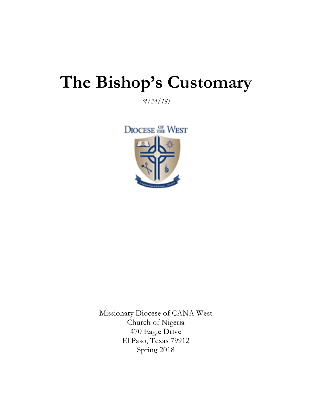 The Bishop's Customary