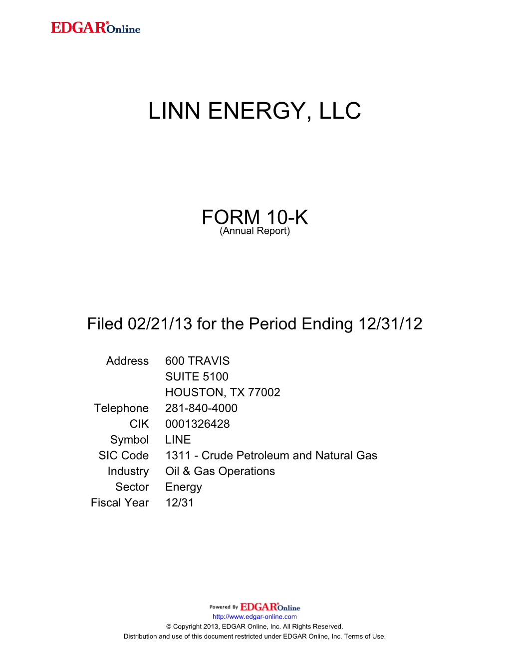 Linn Energy, Llc