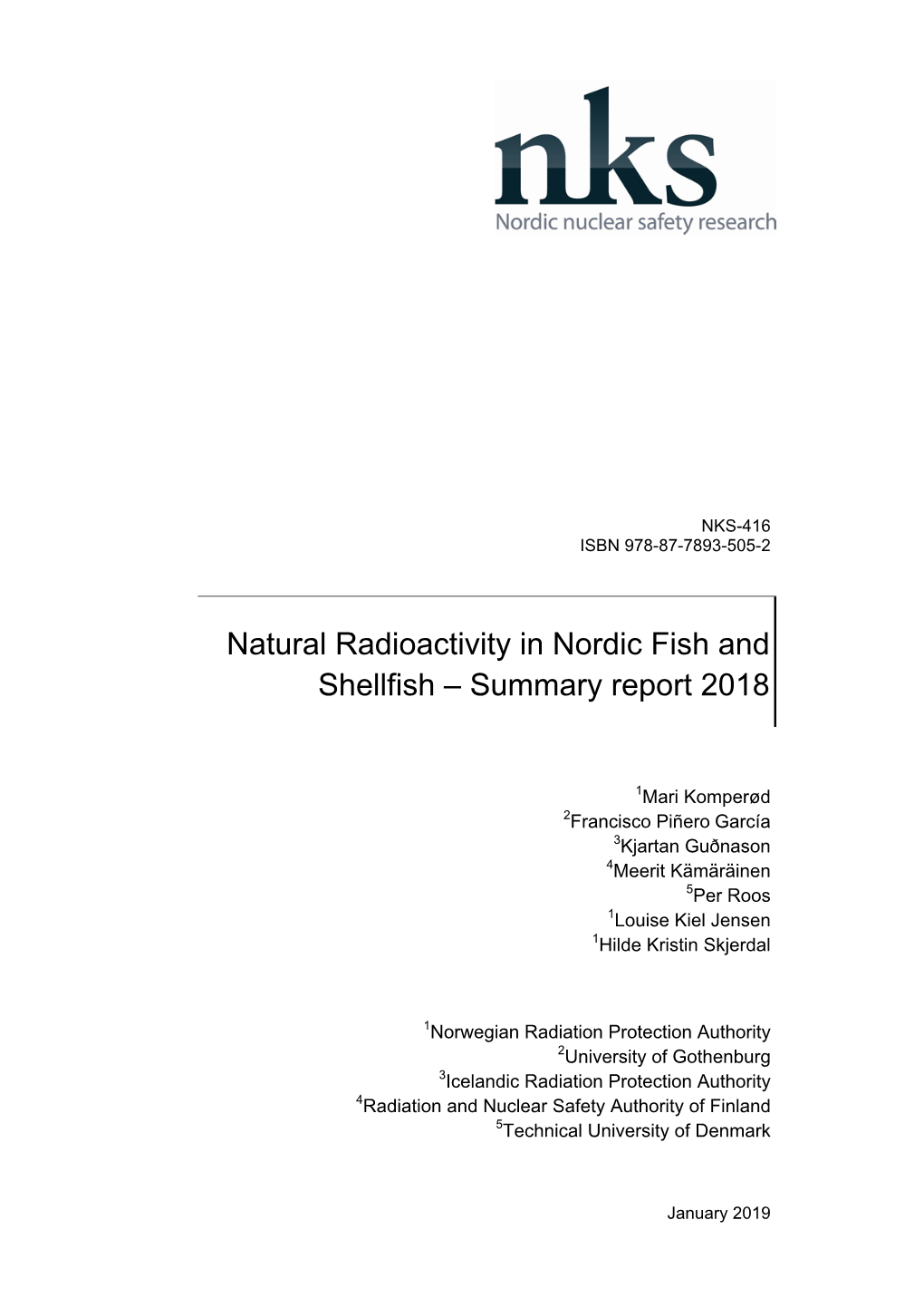 NKS-416, Natural Radioactivity In