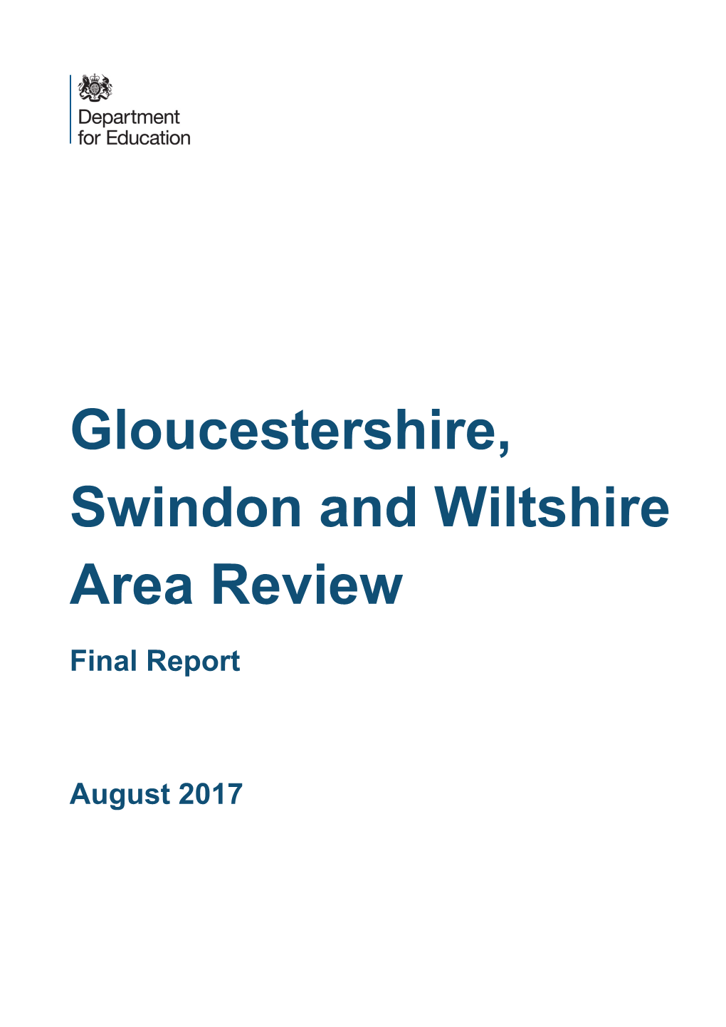 Gloucestershire, Swindon and Wiltshire Area Review Final Report