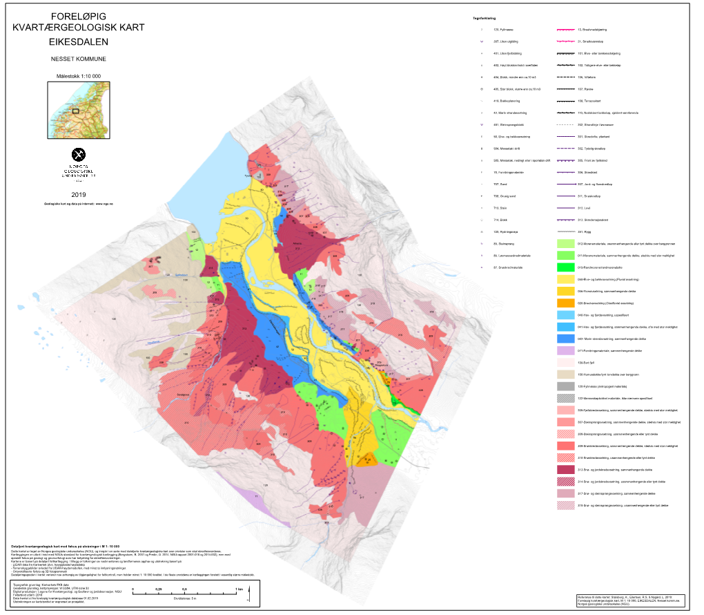 Foreløpig Kvartærgeologisk Kart Eikesdalen
