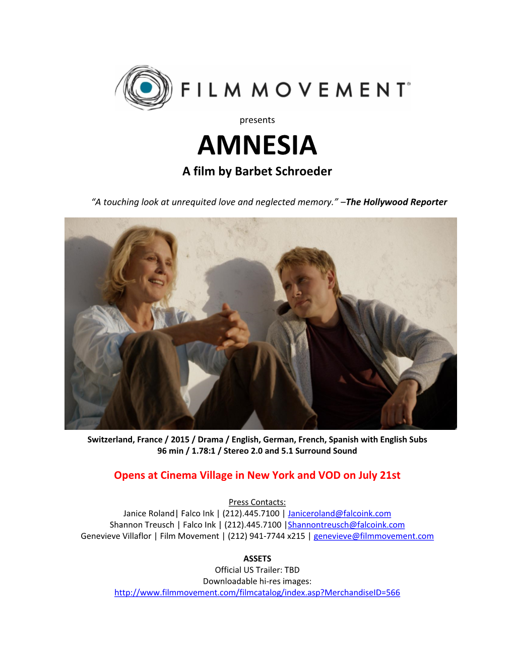 AMNESIA a Film by Barbet Schroeder