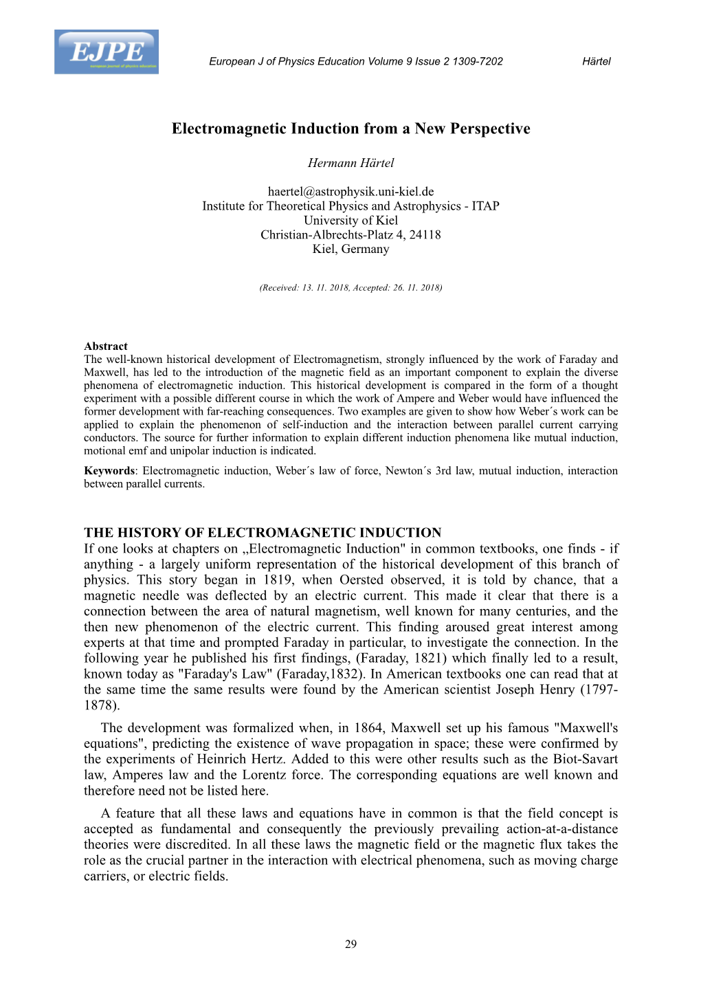 Electromagnetic Induction from a New Perspective