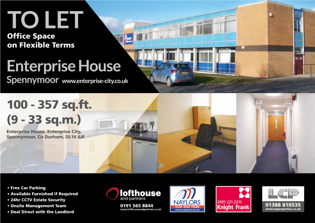 TO LET Office Space on Flexible Terms Enterprise House Spennymoor