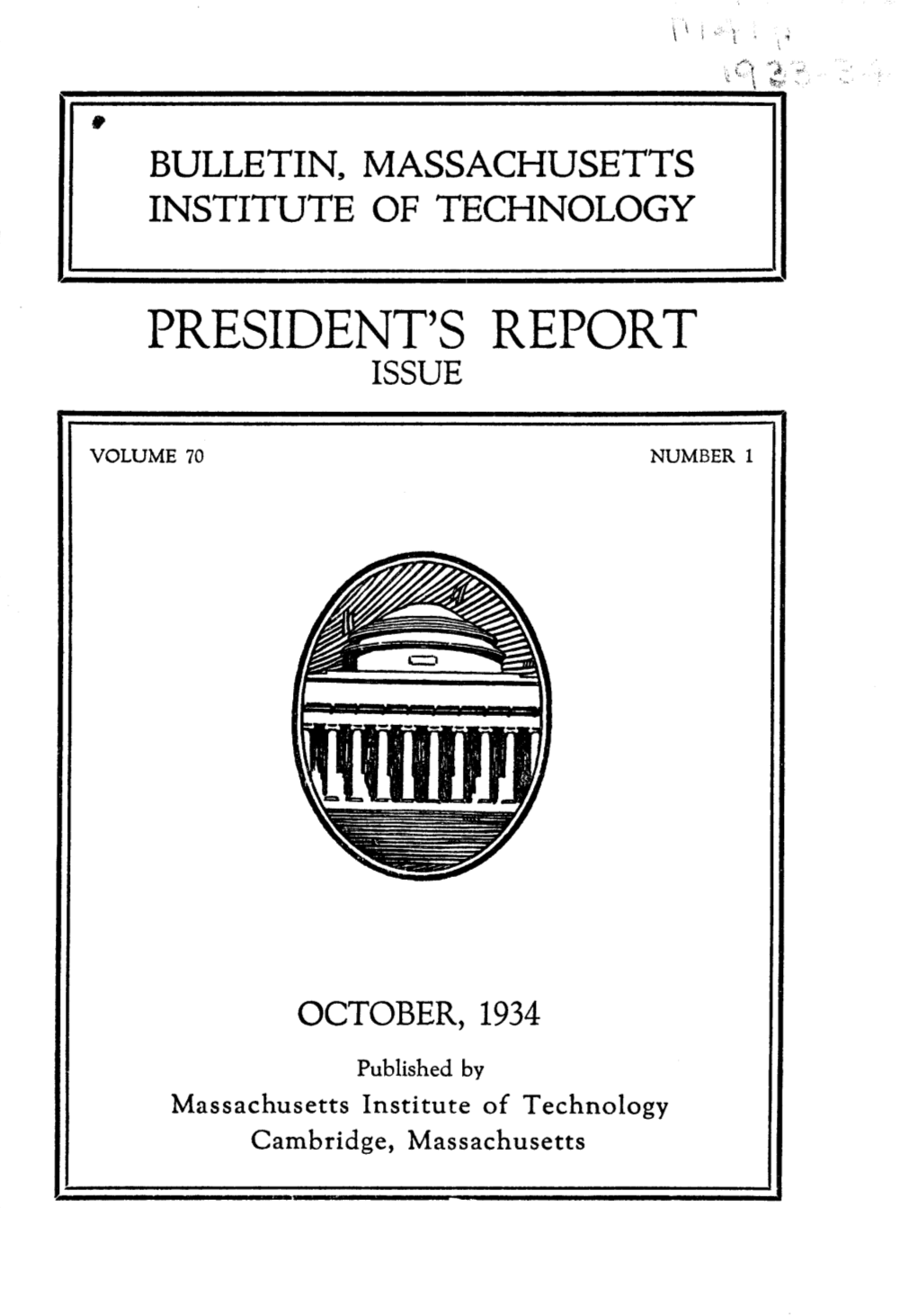 PRESIDENT's REPORT ISSUE Dk-.-Pmwmij-~7~