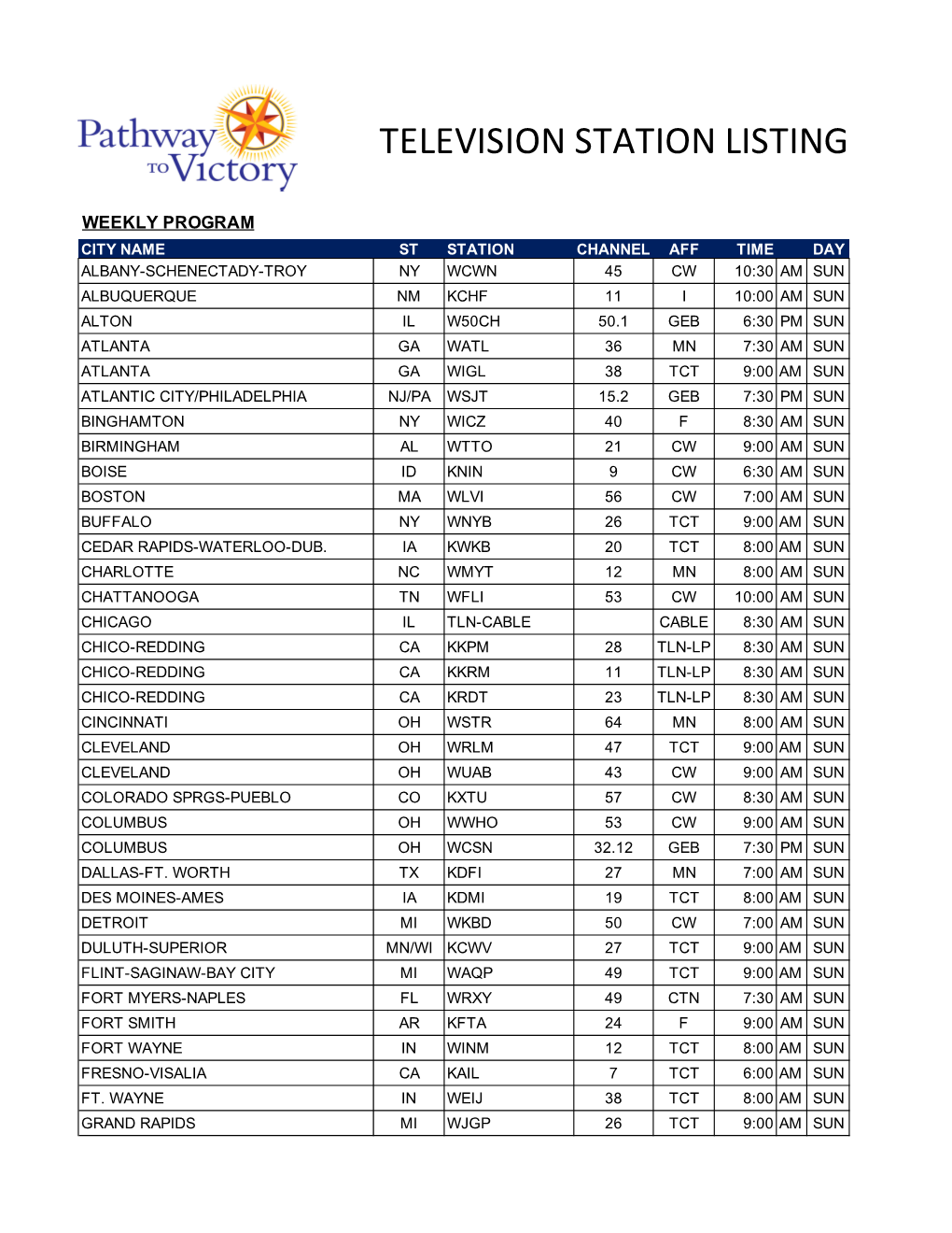 PTV TV Listing 2021