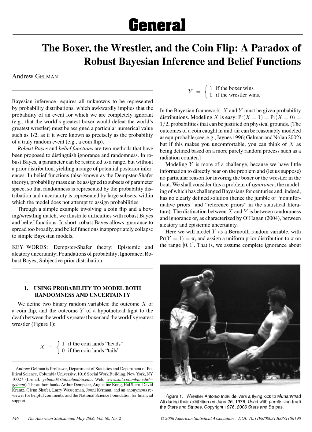 The Boxer, the Wrestler, and the Coin Flip: a Paradox of Robust Bayesian Inference and Belief Functions