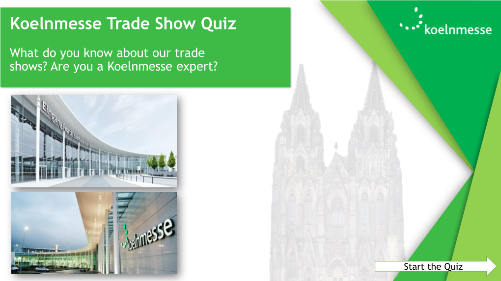 Koelnmesse Trade Show Quiz