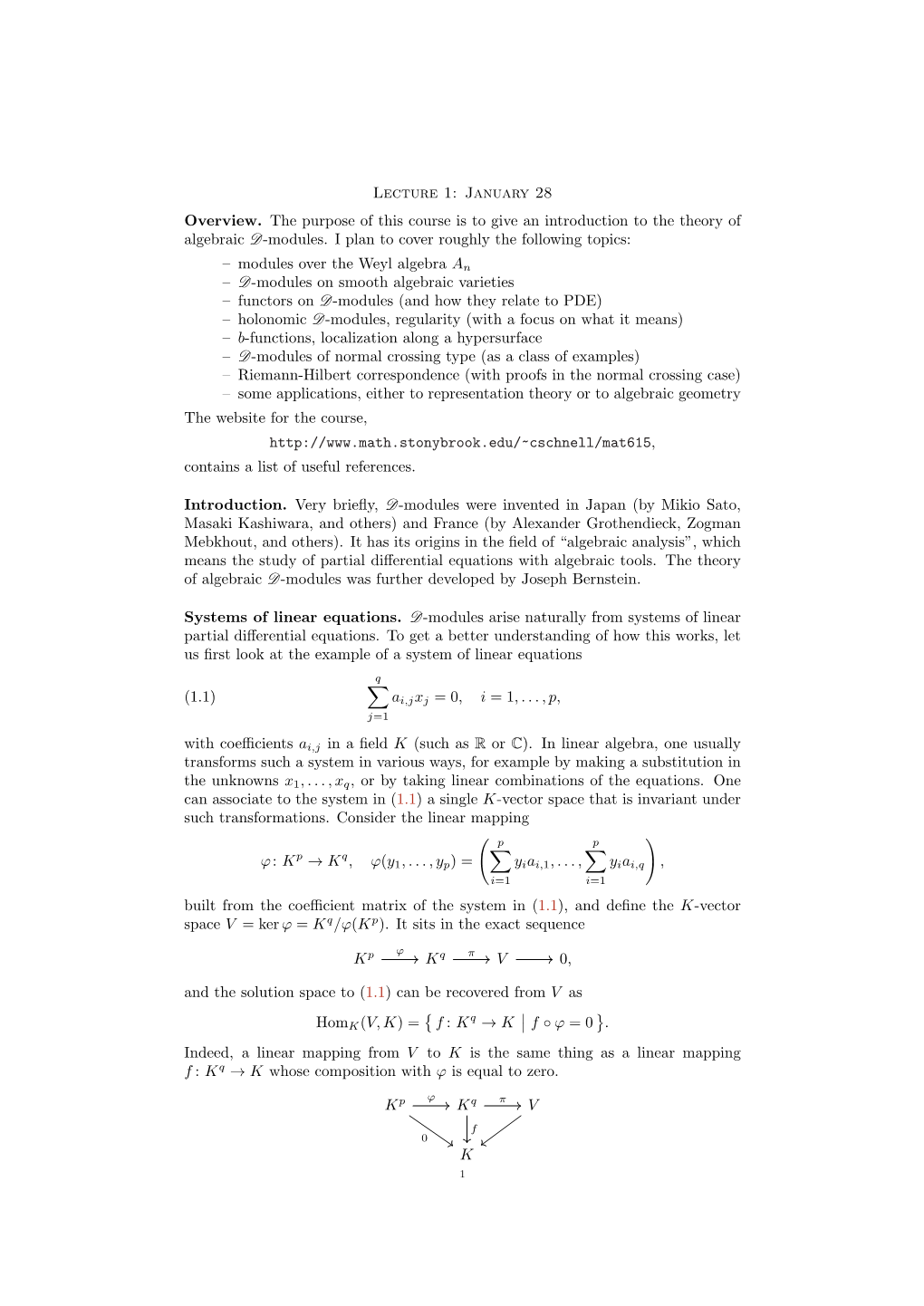 Algebraic D-Modules