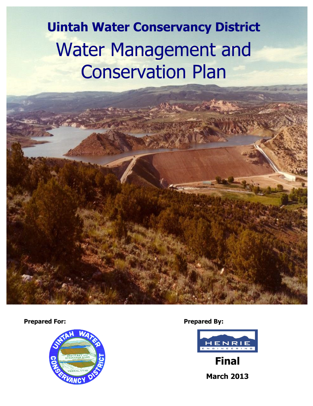 Water Management and Conservation Plan