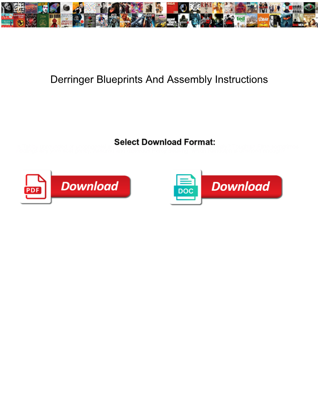 Derringer Blueprints and Assembly Instructions