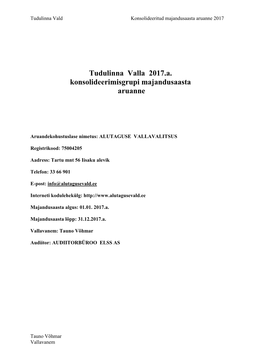 Tudulinna Vallavalitsuse