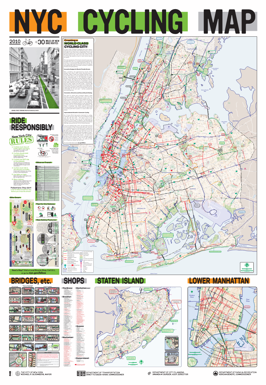 2010 NYC Cycling Map (PDF)