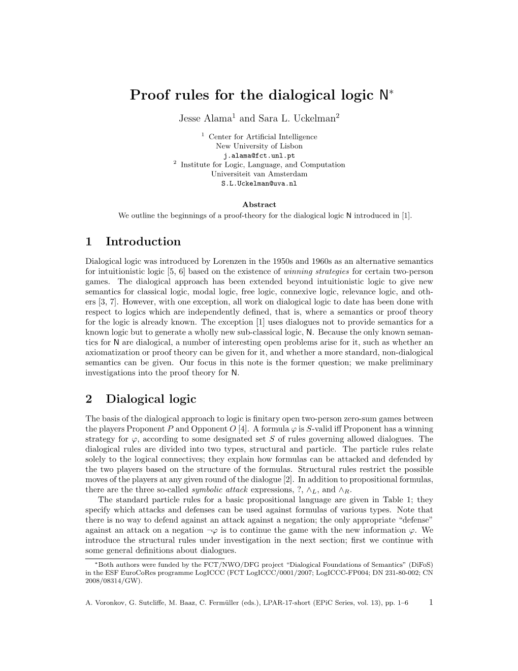 Proof Rules for the Dialogical Logic N∗