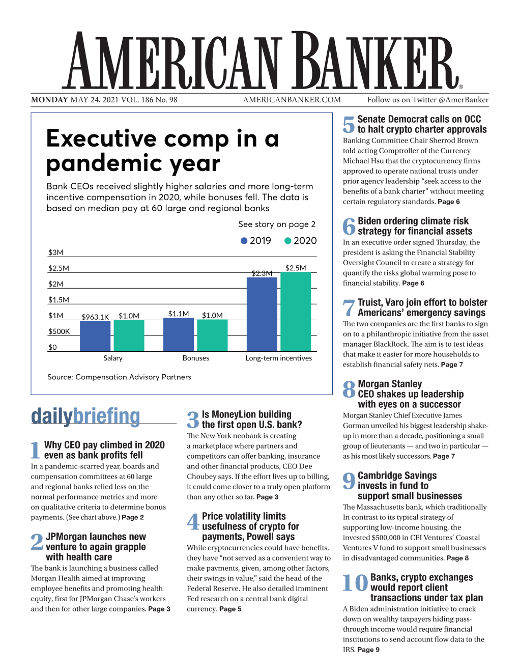 Executive Comp in a Pandemic Year