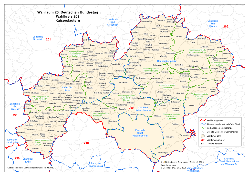 Wahl Zum 20. Deutschen Bundestag Wahlkreis 209 Kaiserslautern