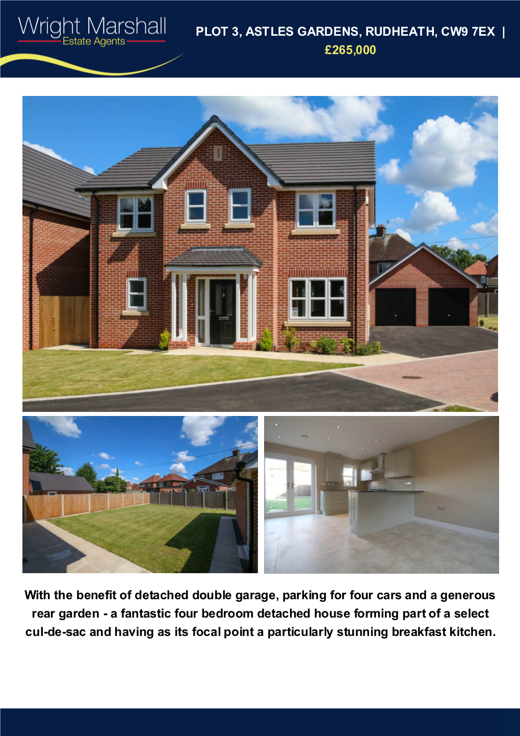 Plot 3, Astles Gardens, Rudheath, Cw9 7Ex | £265,000