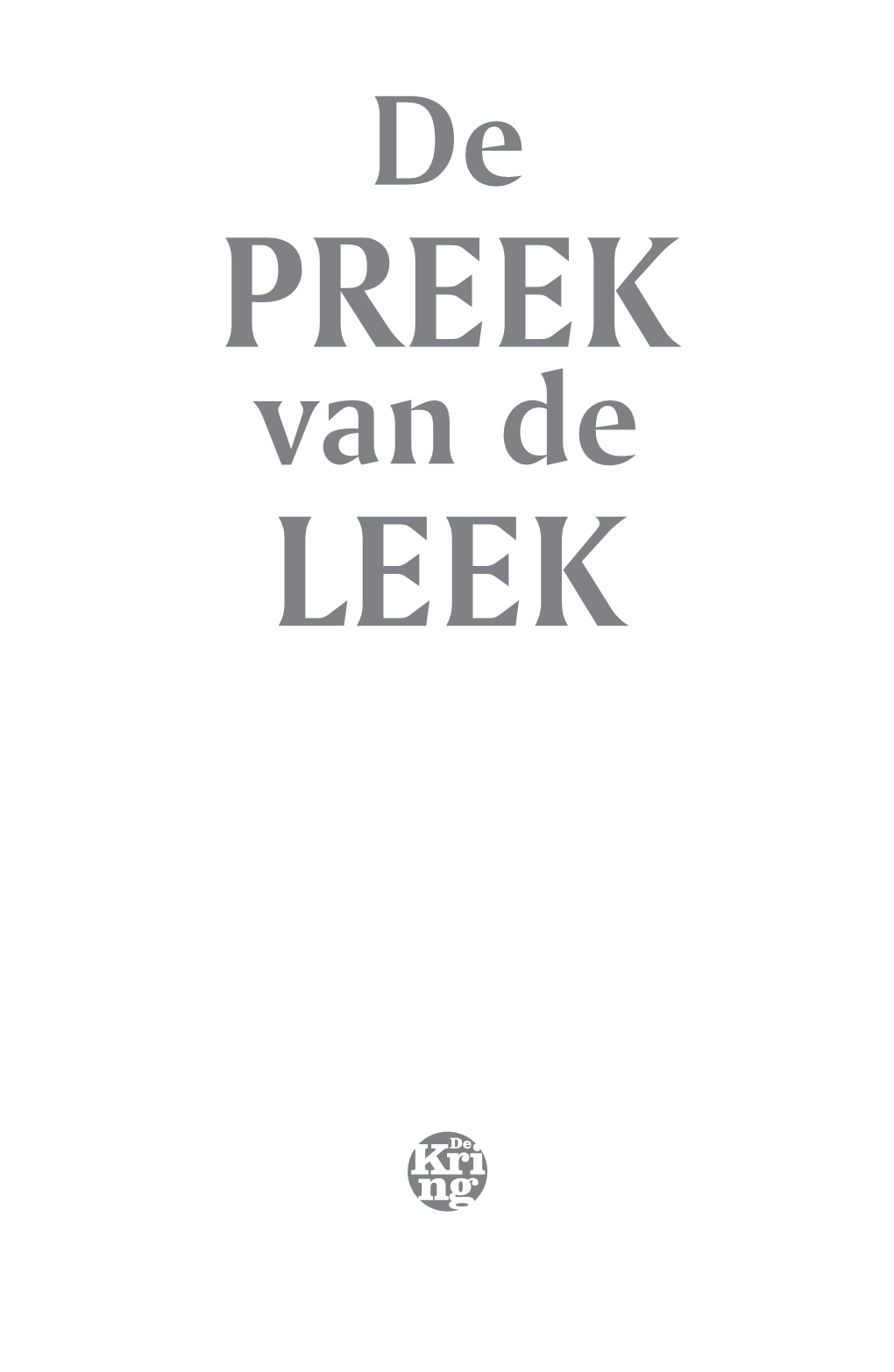 DK De Preek Van De Leek.Indd