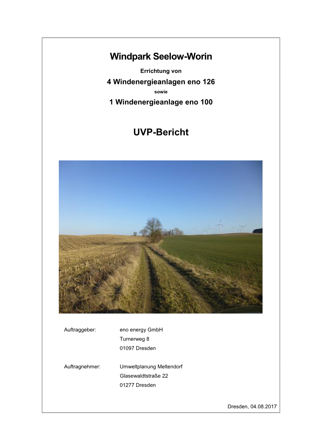 Windpark Seelow-Worin UVP-Bericht