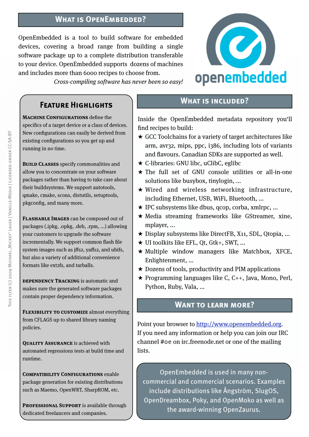 FEATURE Highlights What Is Openembedded? What Is