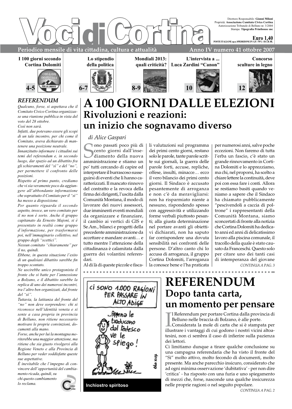 A 100 Giorni Dalle Elezioni Referendum