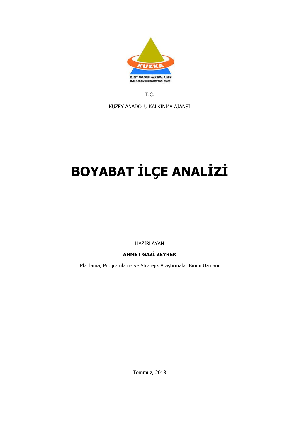 Boyabat İlçe Analizi 1.702 KB / .Pdf