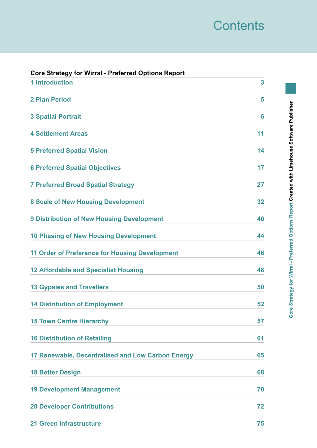 Core Strategy for Wirral - Preferred Options Report 1 Introduction 3