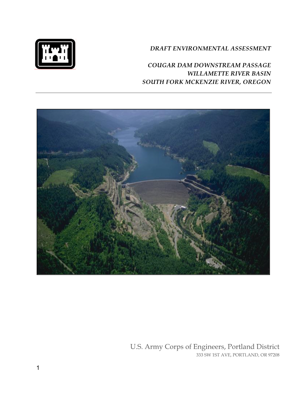 Cougar Downstream Passage Project DRAFT Environmental Assessment