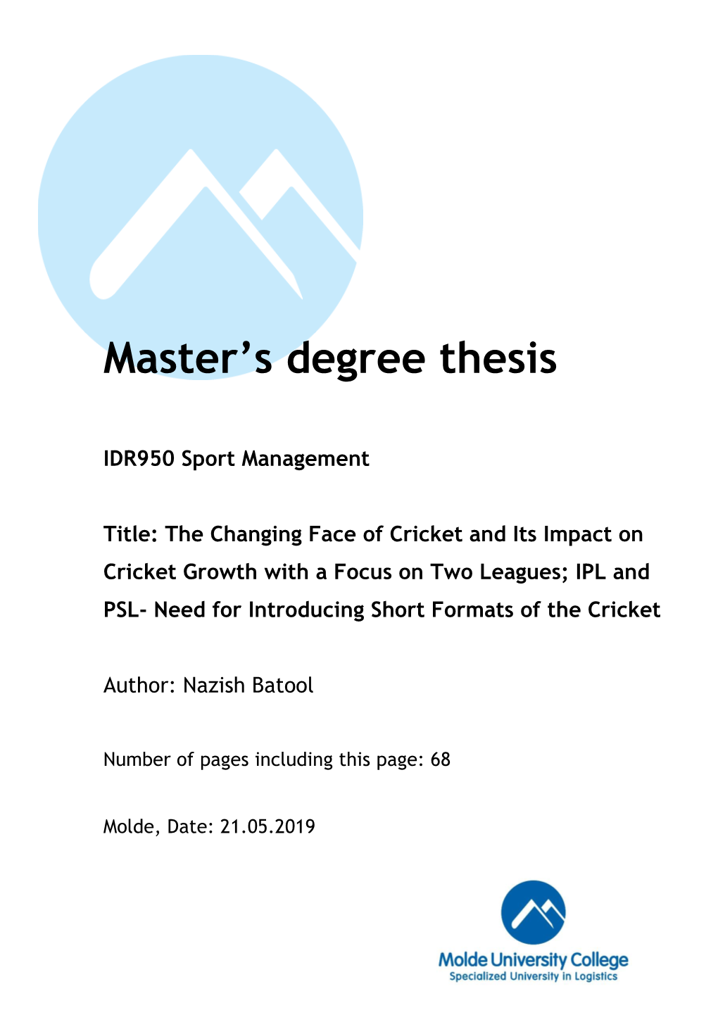 Master Thesis