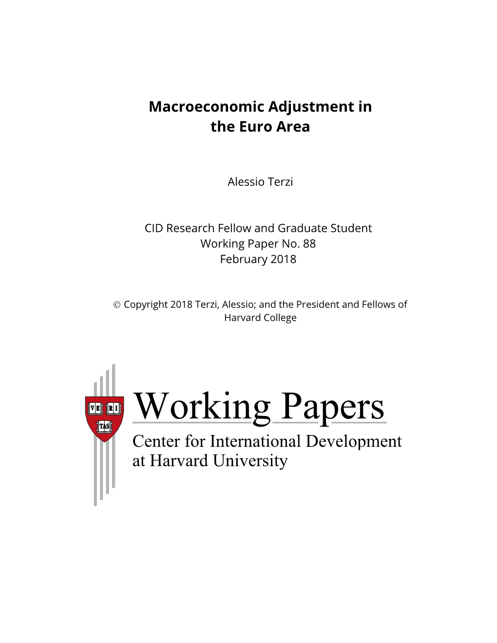 Macroeconomic Adjustment in the Euro Area