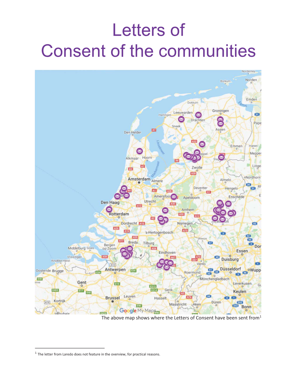 Letters of Consent of the Communities