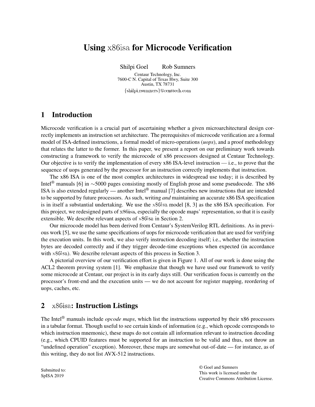 Using X86isa for Microcode Verification