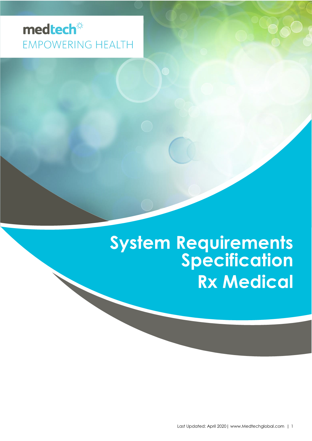 System Requirements Specification Rx Medical