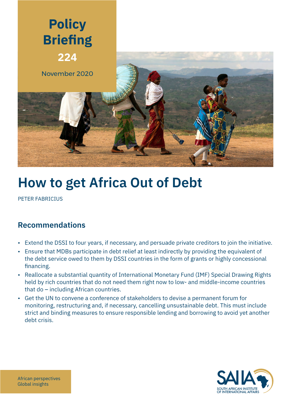 How to Get Africa out of Debt