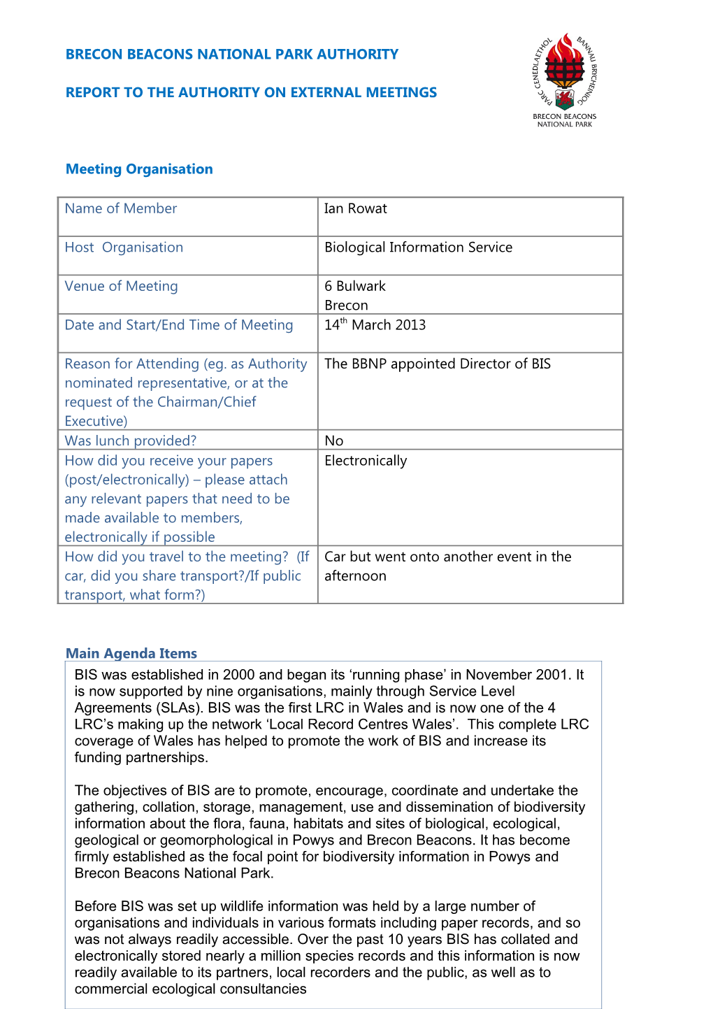 Brecon Beacons National Park Authority s1