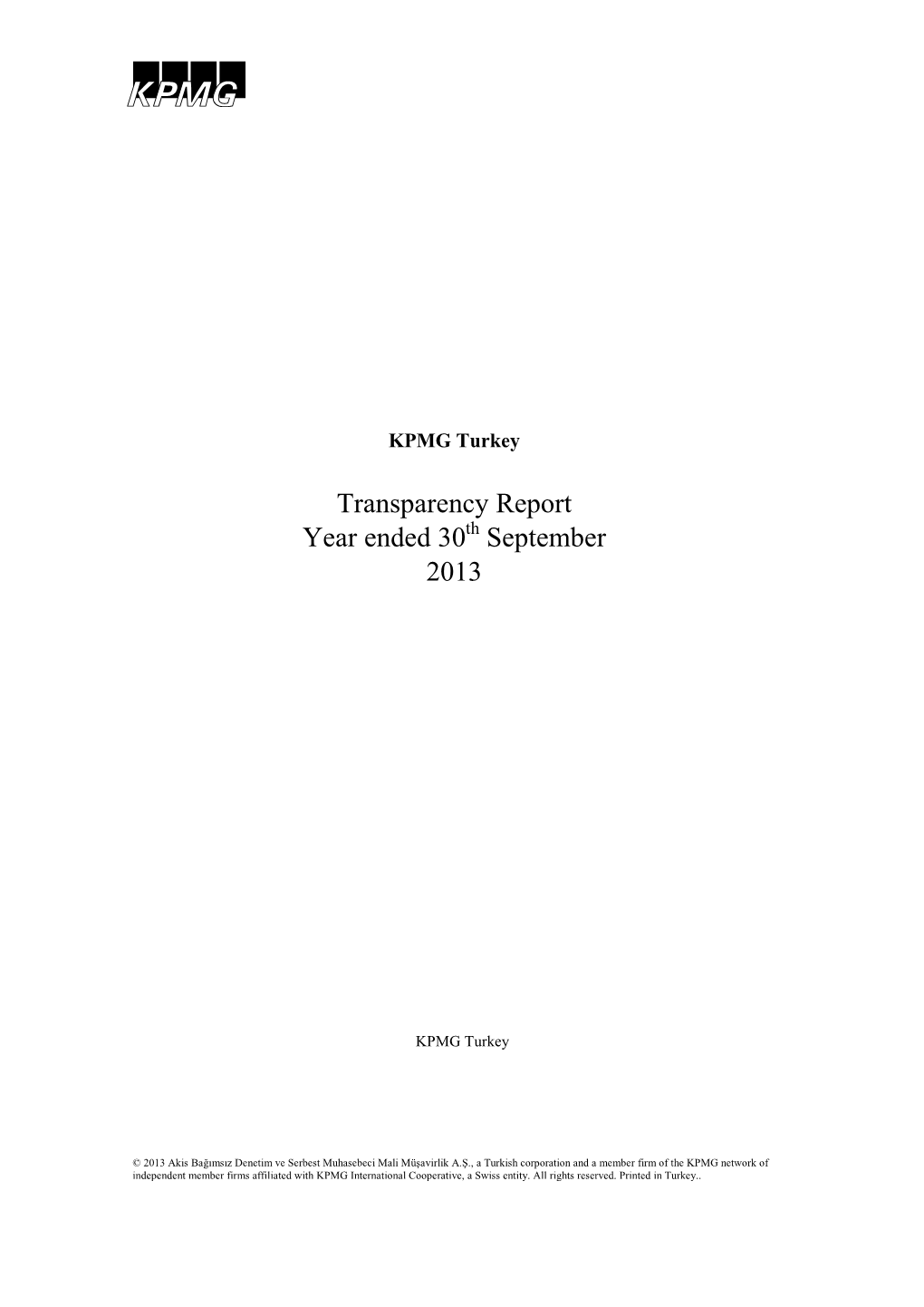 Transparency Report 2013
