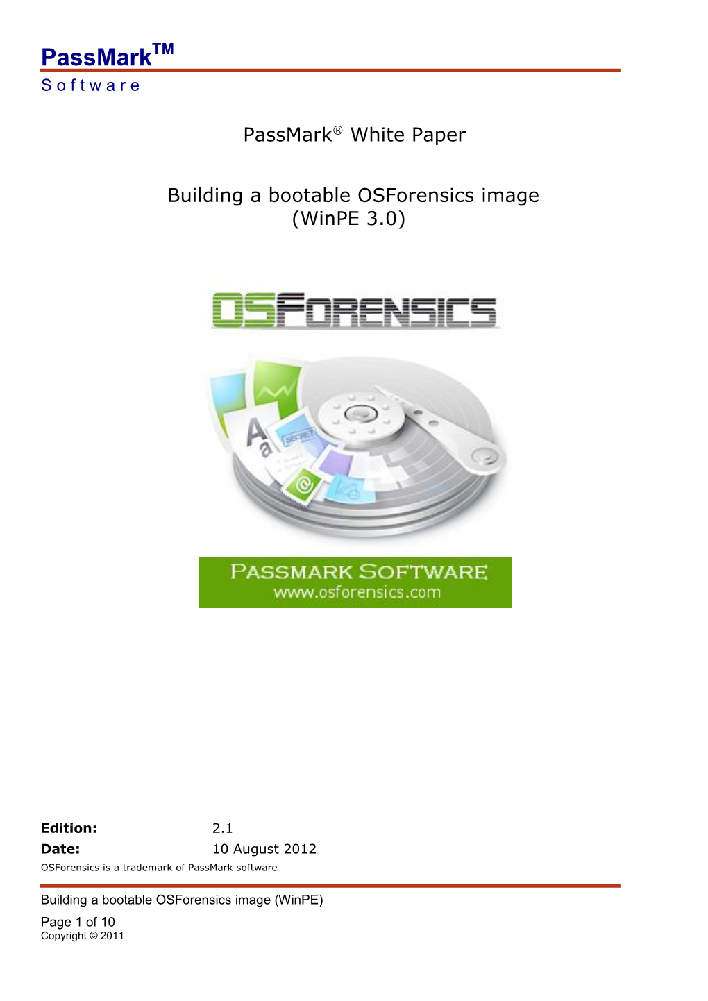 Using Osforensics with Micrsofot Winpe