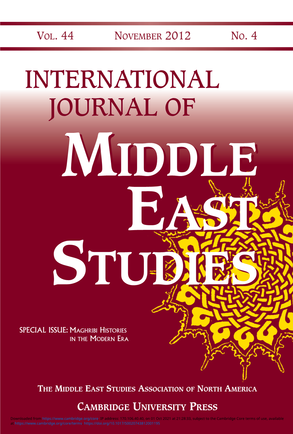 International Journal of Middle East Studies Vol