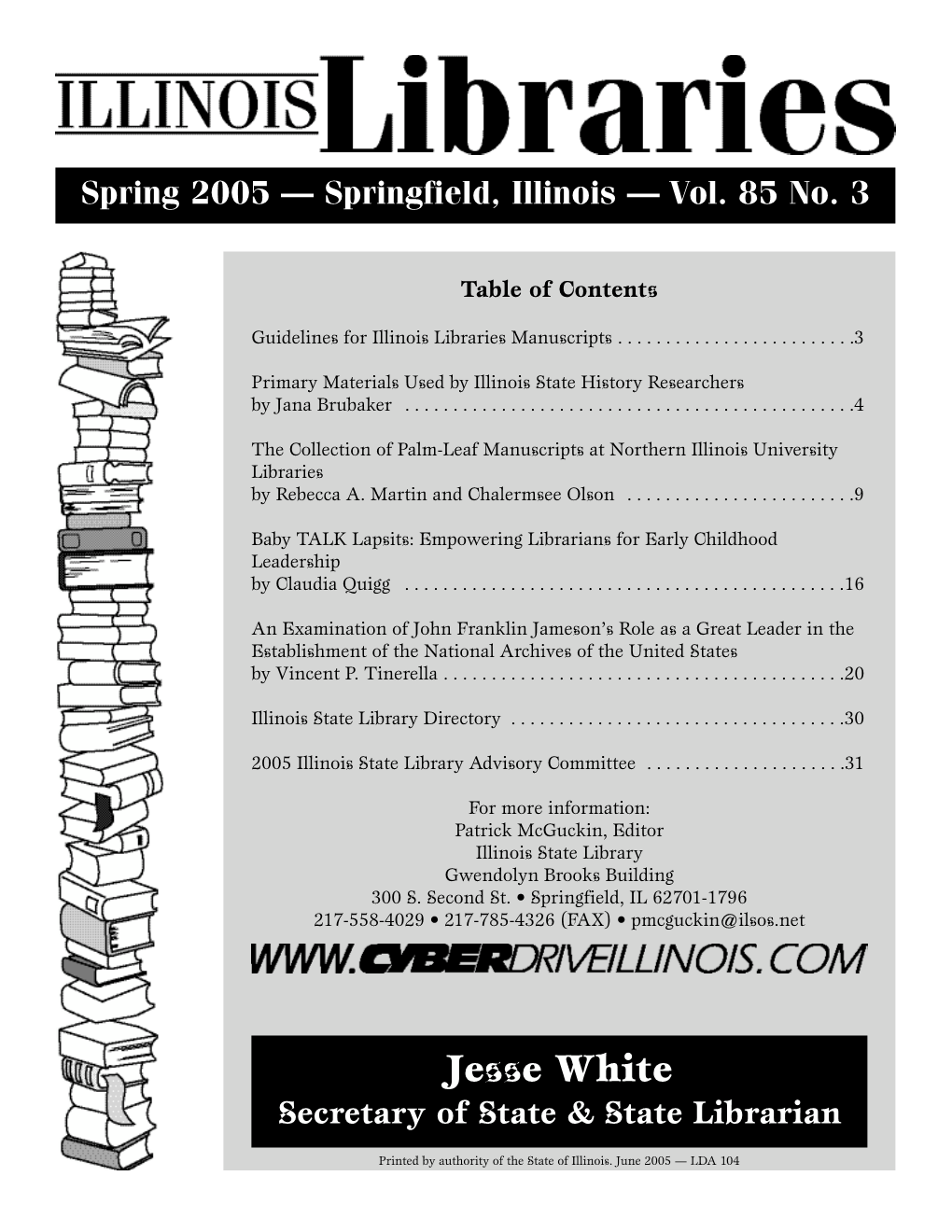 Illinois Libraries Newsletter Spring 2005