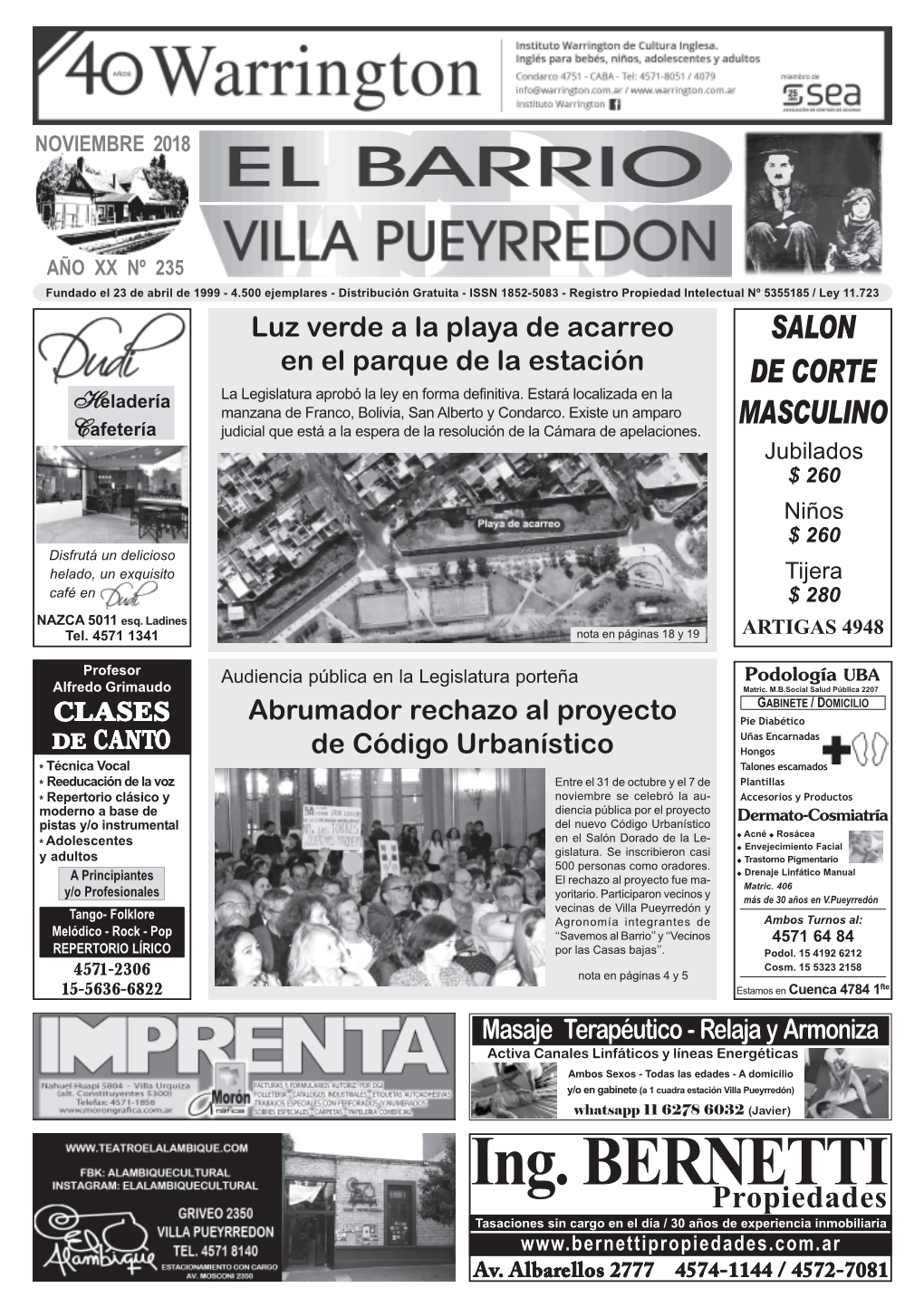 Ing. Bernettipropiedades Tasaciones Sin Cargo En El Día / 30 Años De Experiencia Inmobiliaria Aaavvv