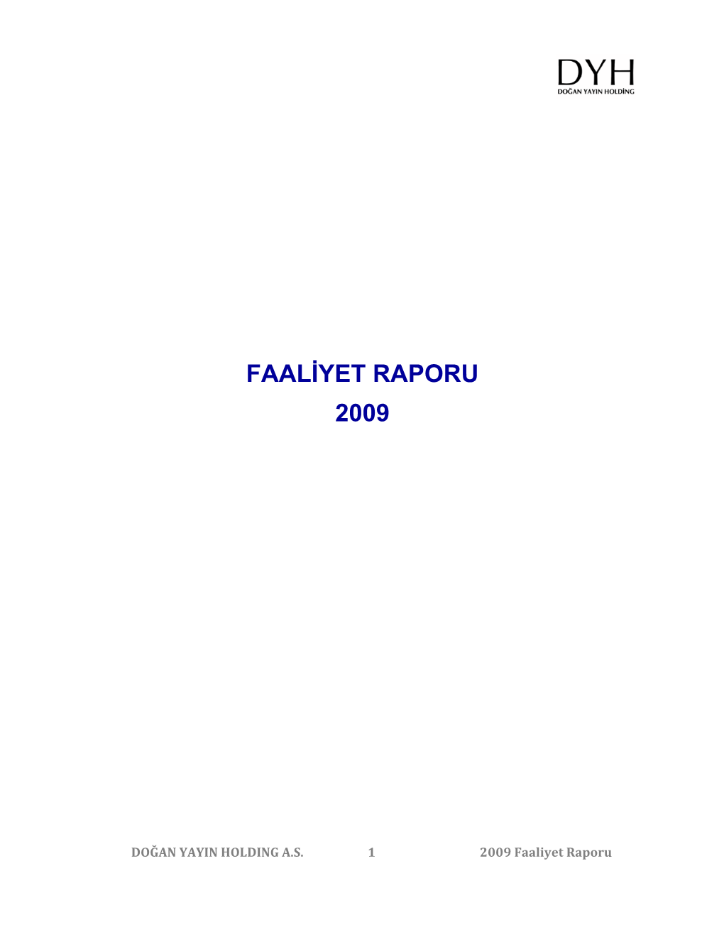 Faaliyet Raporu 2009