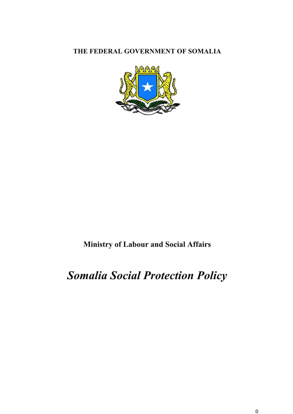 Somalia Social Protection Policy