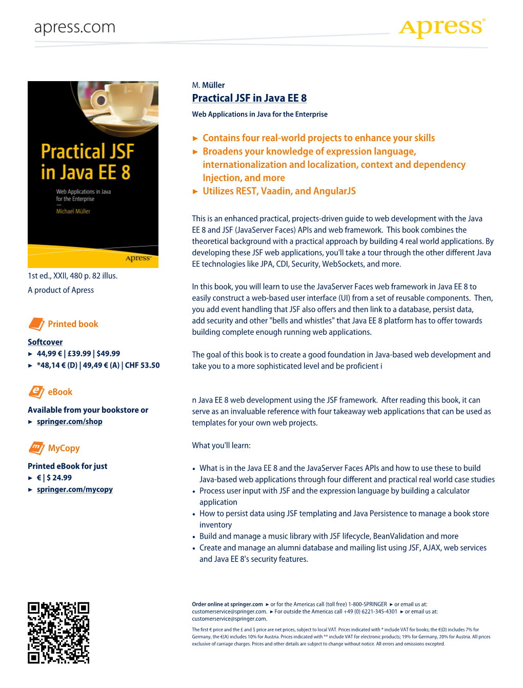 Practical JSF in Java EE 8 Web Applications in Java for the Enterprise