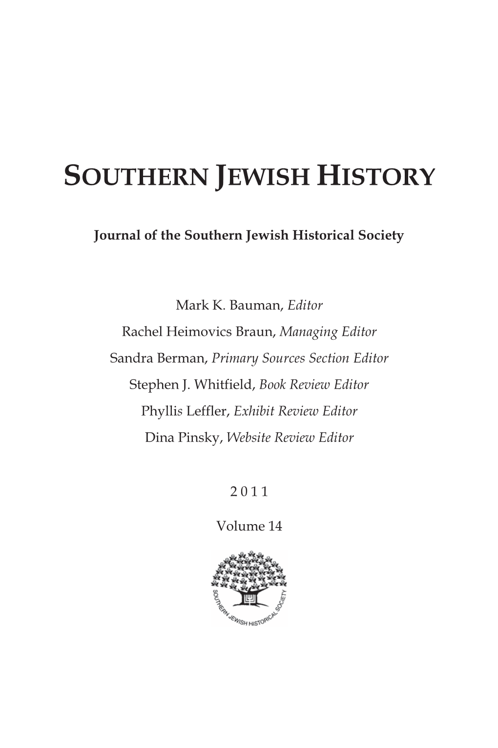 Southern Jewish History