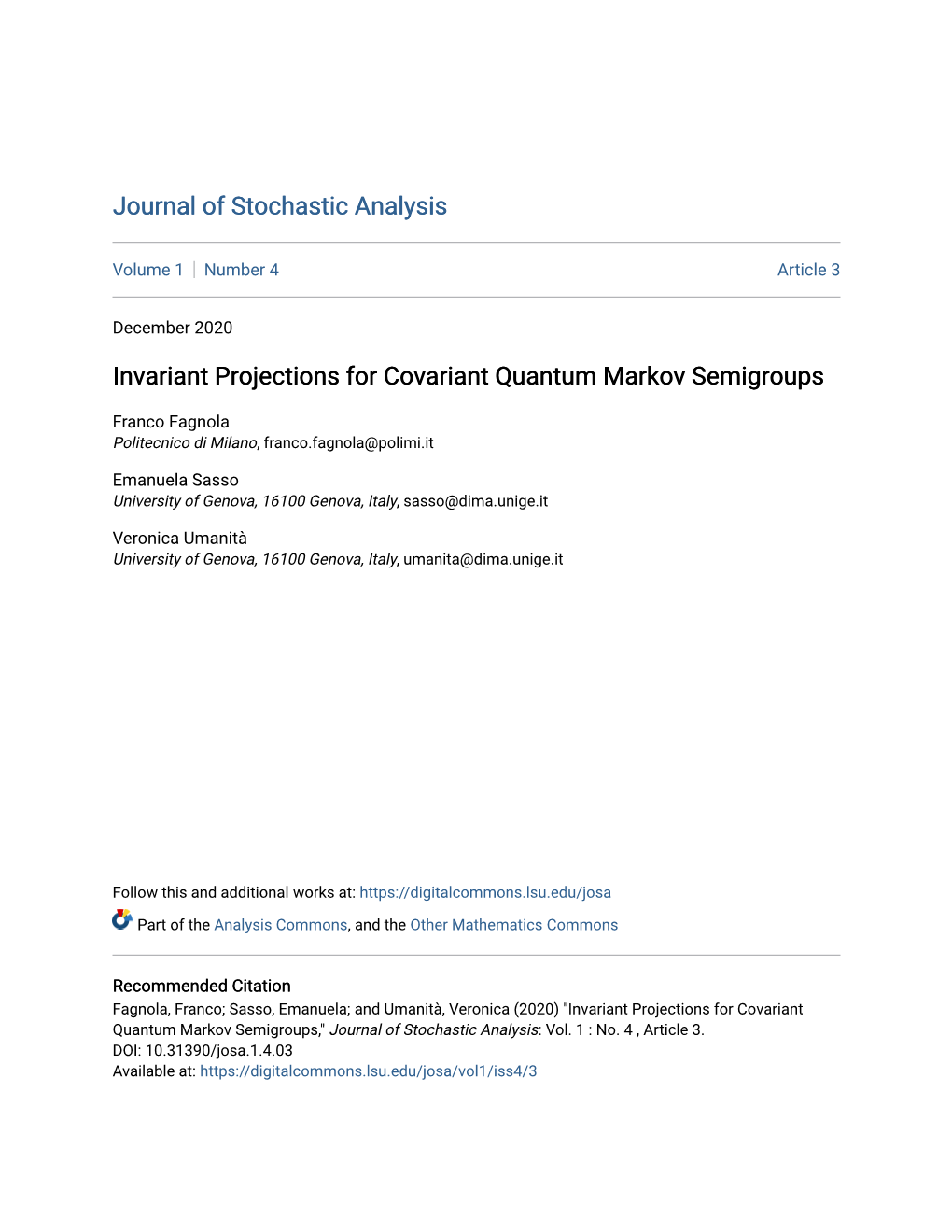 Invariant Projections for Covariant Quantum Markov Semigroups