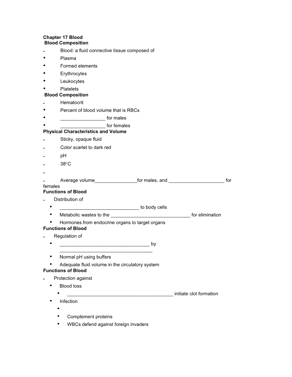 Blood: a Fluid Connective Tissue Composed Of