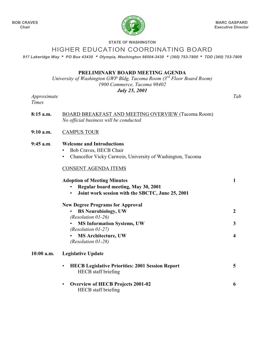 Higher Education Coordinating Board