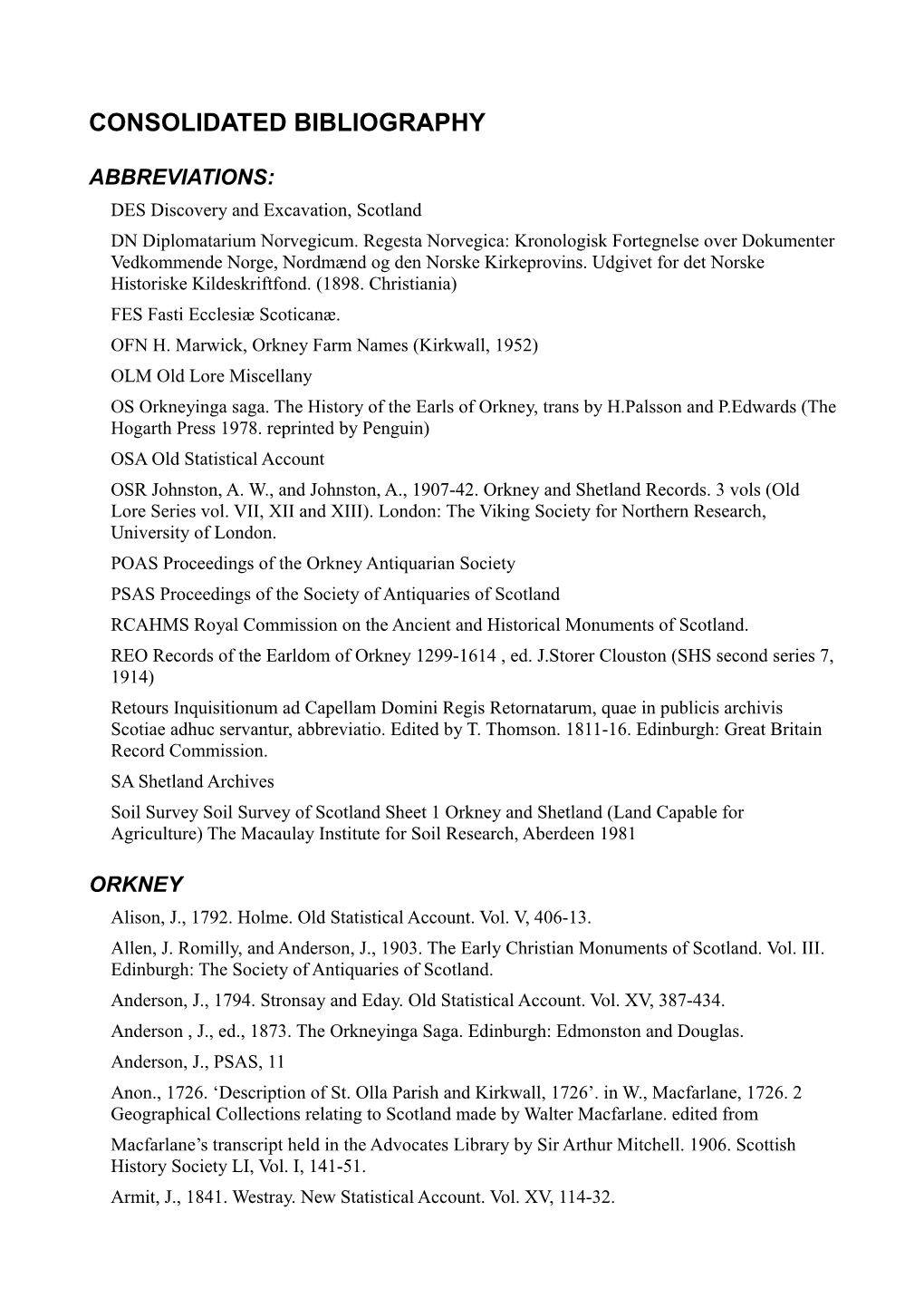 Consolidated Bibliography