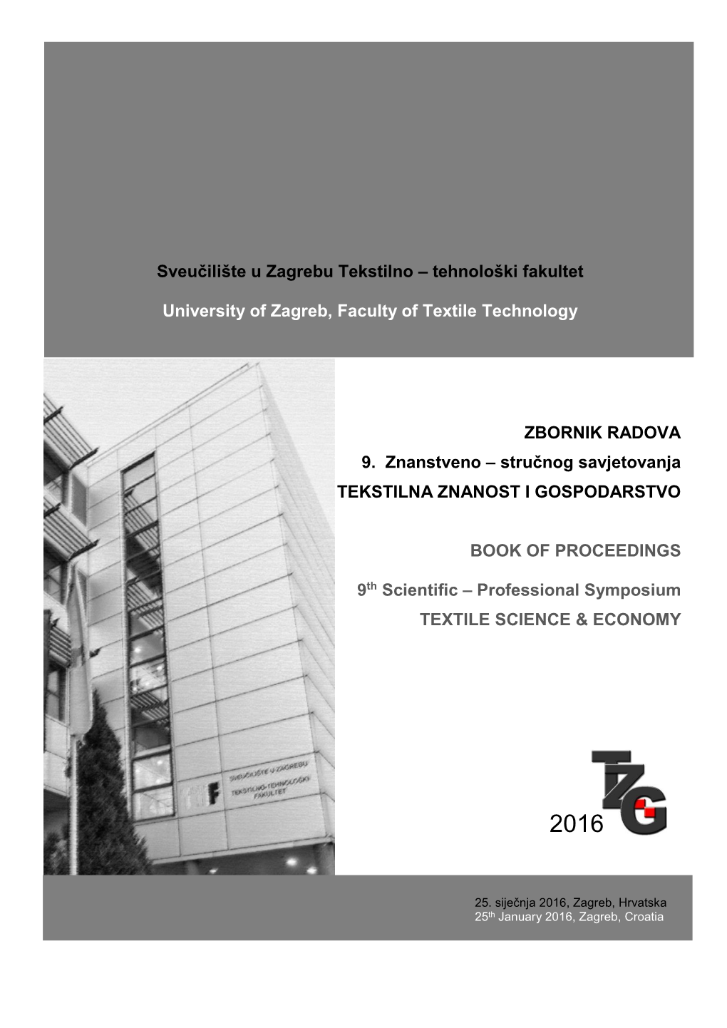 Zbornik Radova TZG 2016